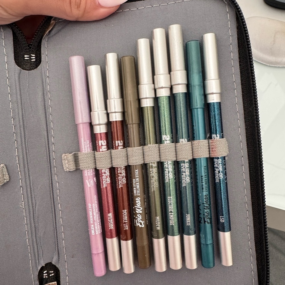 Urban Decay and NYX colored Eye Pencils